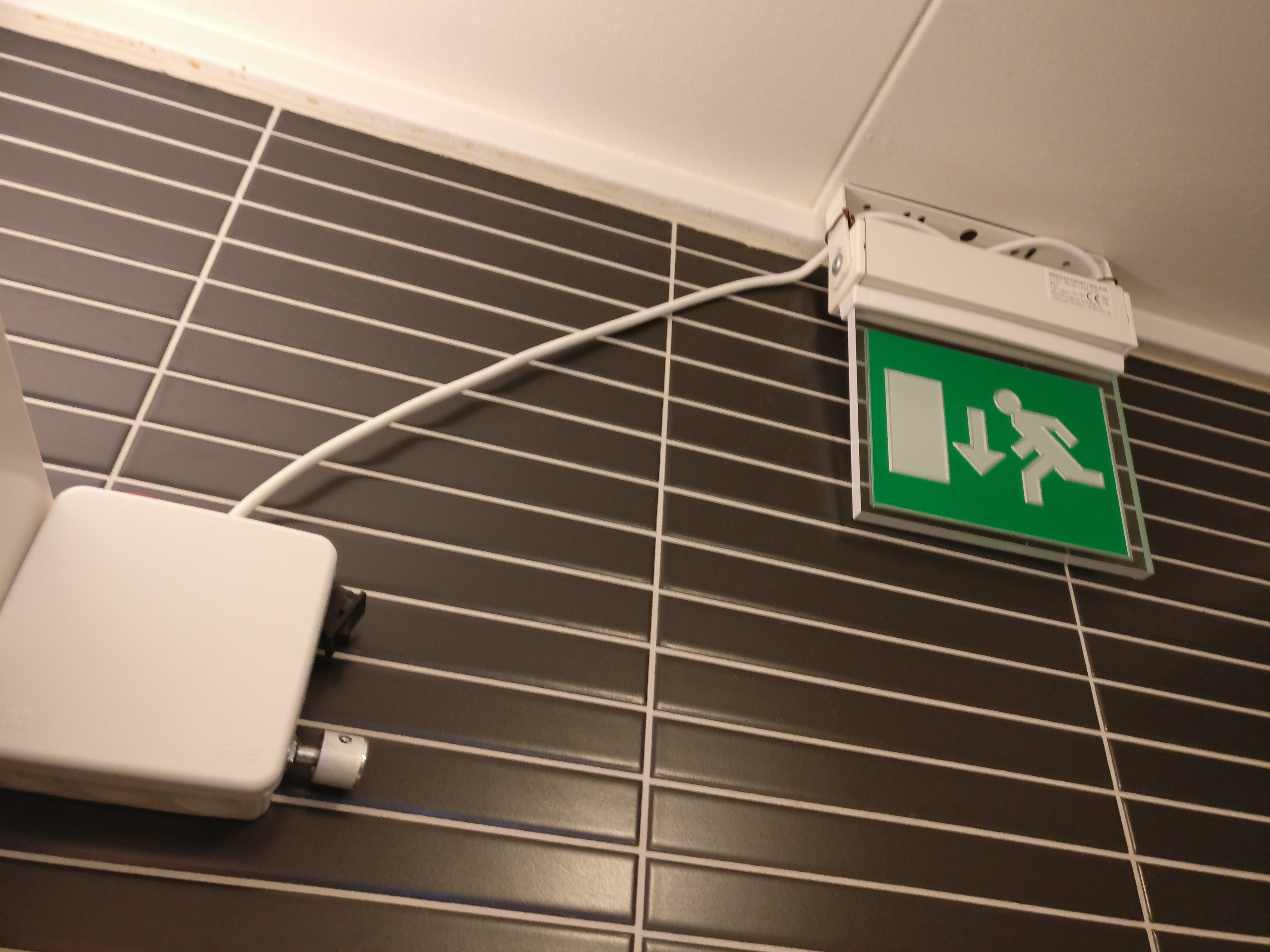 Close-up of the installed system
